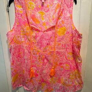 Lilly Pulitzer Pink and Yellow Blouse